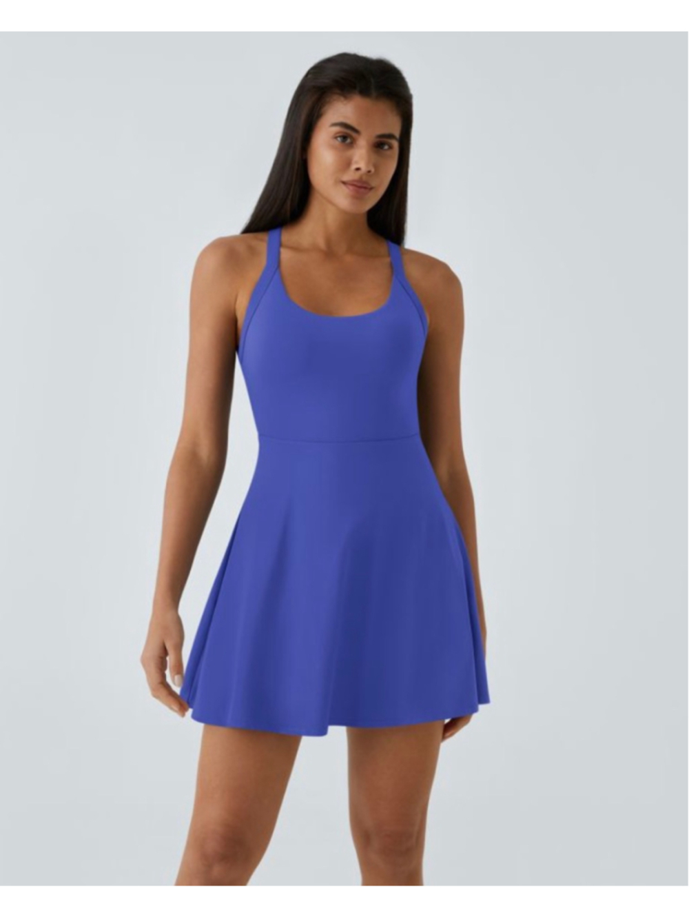 Size S Halara SoftlyZero Airy Backless Twisted Flare Active Dress
